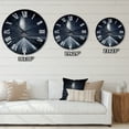 thumbnail image 4 of Designart 'Asphalt Road Under Cloudy Full Moon Iii' Nautical & Coastal Wall Clock, 4 of 5