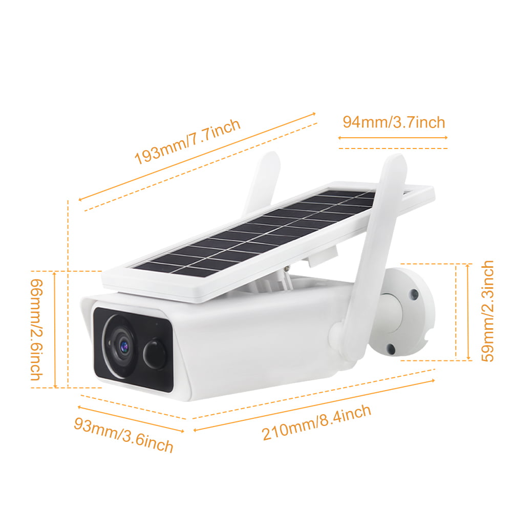 Green 1 Baiwka Solar Surveillance Camera HD 1080P Wireless WiFi Outdoor Security Camera System with IP66 Waterproof 10m Night Vision Motion Detection Alarm Alert Remote APP for Home Office Store 