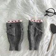 thumbnail image 4 of Womens Handmade Knitted Autumn Winter Gloves Retro Crochet Gloves, 4 of 5