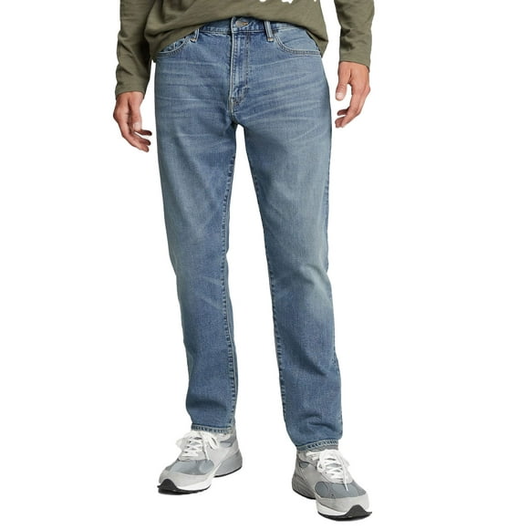 Jeans rectos de corte cónico para hombre GAP, lavado medio, 29W x 32L US