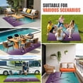 thumbnail image 5 of Outdoor Rug 3x5 ft Hockey Player Outdoor Large Area Rug Non Slip Rubber Sports Ground Ombre Turquoise Purple Front Door Mat RV Rug Carpet Patio Outdoor Rugs for Backyard Balcony Deck Porch Indoor, 5 of 9