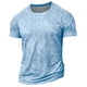 thumbnail image 3 of Camiseta de Cuello Redondo Deportiva de Manga Corta para Hombres, Mezcla de Algodón Del 95% para el Gimnasio Y la Construcción Muscular, 3 of 5