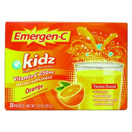  ® Kidz® orange Vitamine C 250mg Complément alimentaire boisson Mix30-0.33 onces. Packets