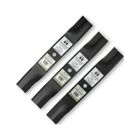 Terre Products, 3 Pack Hi Lift Lawn Mower Blades, 48 Inch Deck, Compatible with Ariens, Gravely, Replacement for 450200, 00450200, 02982000