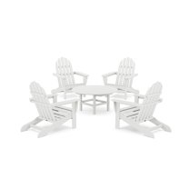 POLYWOOD Classic Adirondack 5-Piece Conversation Set in White