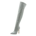 thumbnail image 5 of Dakaela Over the Knee High Boots for Women Sexy Zipper Pointed Toe Stretch Stiletto Long Boot Shoes, 5 of 6