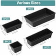thumbnail image 2 of 25 PCS Plastic Drawer Organizer Set, Desk Drawer Divider Organizers and Storage Bins for Makeup, Jewelry, Gadgets for Kitchen, Bedroom, Bathroom, Office, Deep Black, 2 of 6
