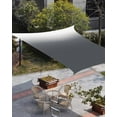 thumbnail image 3 of Sun Shade Sail 12x16Ft Solid Gradient Polka Dot Grey Uv Block Sunshade Canopy Outdoor Shade Cover Rectangle Shade Cloth For Patio Garden Yard Deck Pergola, 3 of 6