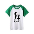 thumbnail image 5 of Atogsazn Toddler Girl Mother's Day Tshirt Kids Casual Colorblock Short Sleeve T-shirt Clothing Basic Top for Boy 02-Green 7-8 Years, 5 of 5