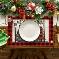 thumbnail image 4 of Smile Red and Black Buffalo Plaid Christmas Trees Placemats Set of 4, 12 x 18 Inch, 4 of 7