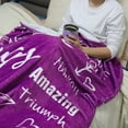 thumbnail image 4 of Get Well Soon Gifts for Women, Inspirational Gifts for Women, Couragement Compassion Purple Throw Blanket Warm Hugs Gifts for Women Friend Mom Wife Daughter Sister Colleague 50"x60", 4 of 6