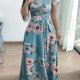 thumbnail image 1 of Vestido De Cuello Alto Con Estampado Floral, Elegante Vestido Largo De Verano De Manga Corta, Ropa De Mujer, 1 of 4