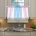 thumbnail image 2 of Yayeee Kitchen Curtains Tier Pair Light Filtering 27"x36" Rod Pocket Short Cafe Window Panel, Light Blue Stripes, 2 of 7