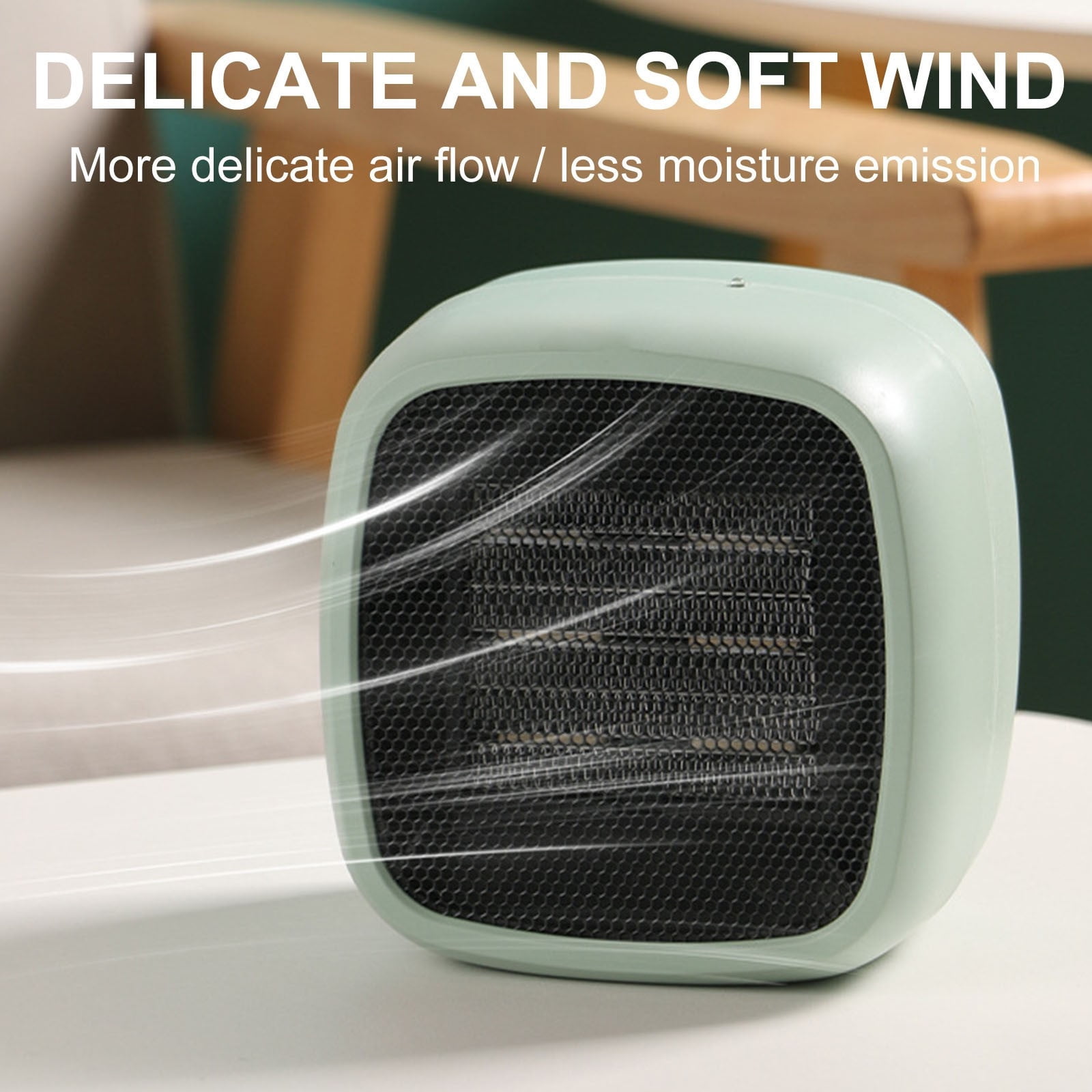 Vggrvlo Space Heater 1500W/750W Safe and Quiet Heater Fan with Heating and Fan Modes 11.5ft/s Portable Electric Heaters for Office Bedroom Home