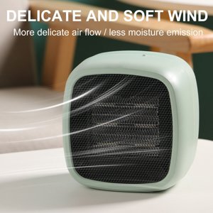 Vggrvlo Space Chaudière 1500W/750W Ventilateur de chauffage sûr et silencieux avec chauffage et ventilateur Modes 11,5ft/s Chauffage électrique portable pour la maison du bureau