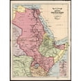thumbnail image 2 of Vintage Maps 12x14 Black Modern Framed Museum Art Print Titled - Nile Basin 1916, 2 of 4