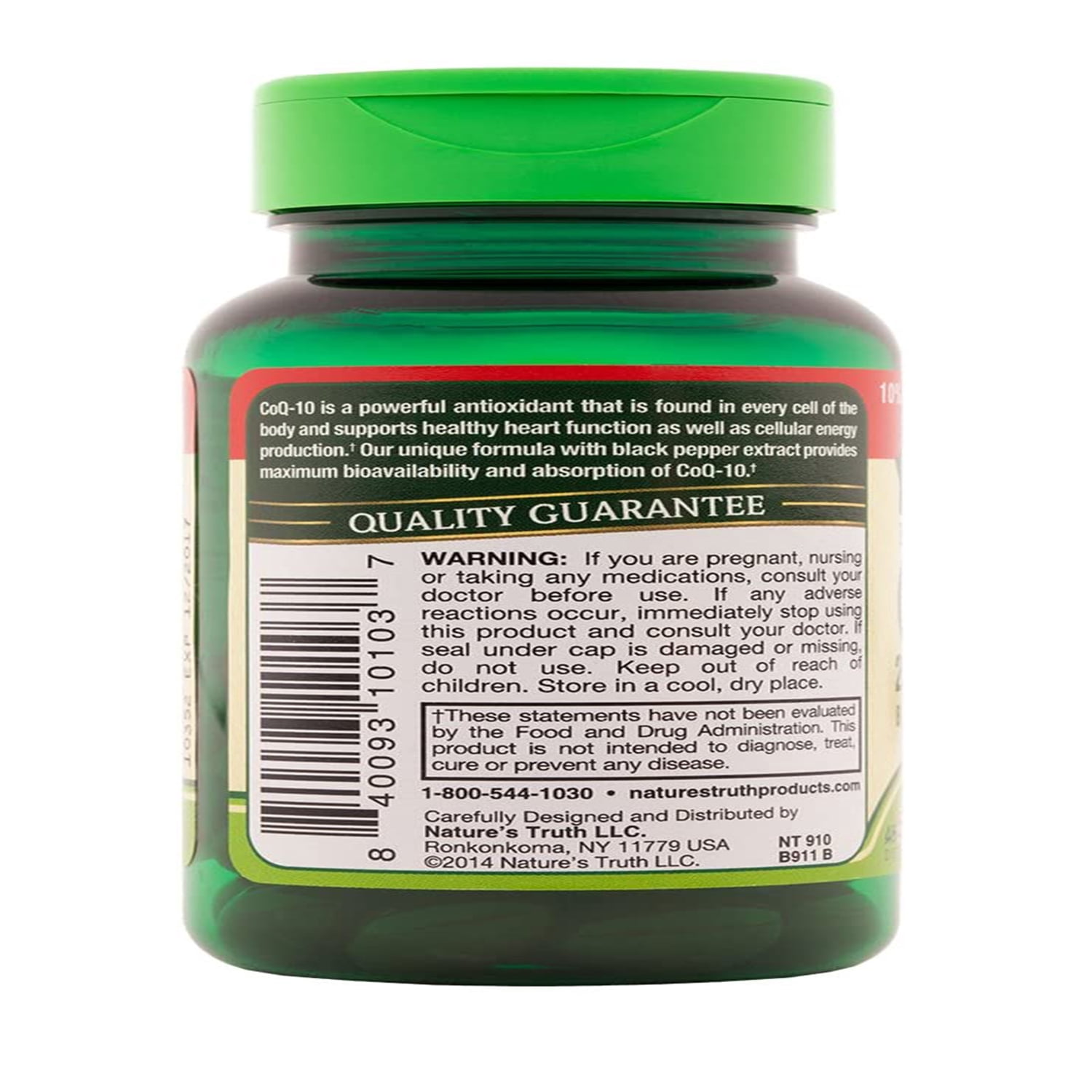 3 Pack - Nature's Truth Enhanced Absorption CoQ10 200 mg Softgels, 50 ea