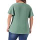 thumbnail image 3 of Camiseta de mujer de talla grande Agnes Orinda, con cuello redondo, ajuste holgado, mangas con volantes, blusas casuales de verano, 3X, verde, 3 of 6