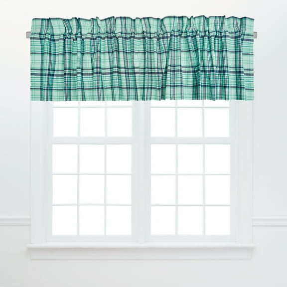Mckinley Plaid 100% Cotton Single Window Valance 15" x 72"