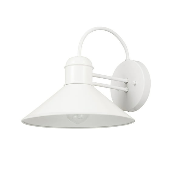 Novogratz x Globe 11" Matte White Outdoor Wall Sconce