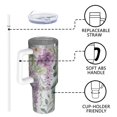 thumbnail image 4 of Modern 40oz Tumbler– Stainless Steel Insulated Tumbler with Handle and Straw, Large Capacity Travel Cup for Hot & Cold Drinks, 4 of 7