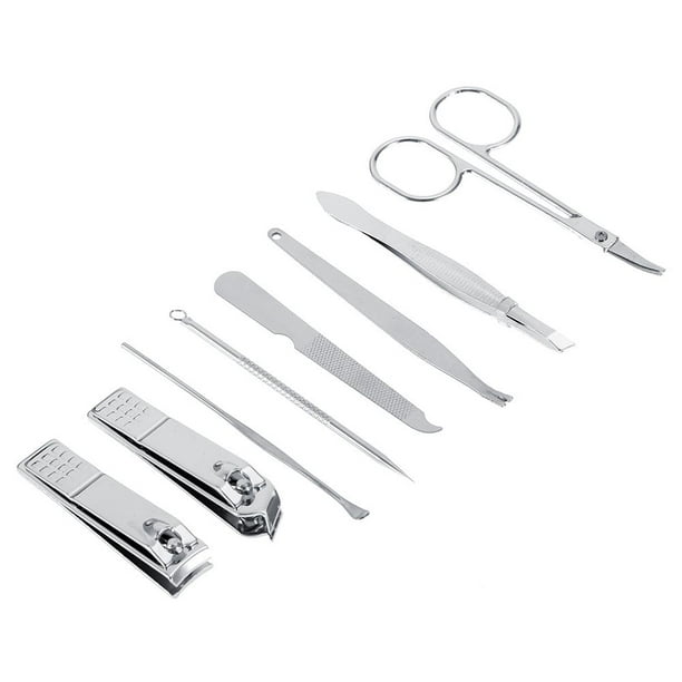 Rdeghly 8 Pcs Stainless Steel Nail Scissors Cutter Clippers Set Fingernail Toenail Nail Cutter Set Nail Scissors