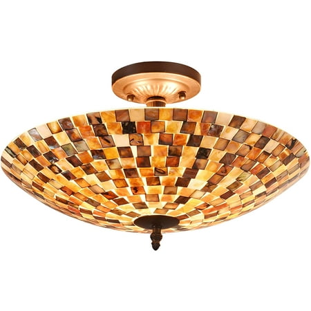 

RADIANCE Goods Mosaic 2 Light Semi-Flush Ceiling Fixture 16 Shade