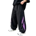 thumbnail image 2 of Boys Athletic Track Pants Teen Active Sweatpants with Side Stripes Elastic Waist Drawstring Loose Fit Casual Joggers for Running Sports Gym School Wear, 2 of 6