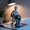 thumbnail image 6 of Modern Abstract Reading Statue, Minimalist Book Sculpture Figurine, Resin Reading Figure Ornament, Art Tabletop Decoration for Home Office Desk Bookshelf Study Room, Unique Book Lover Gift(Color), 6 of 7