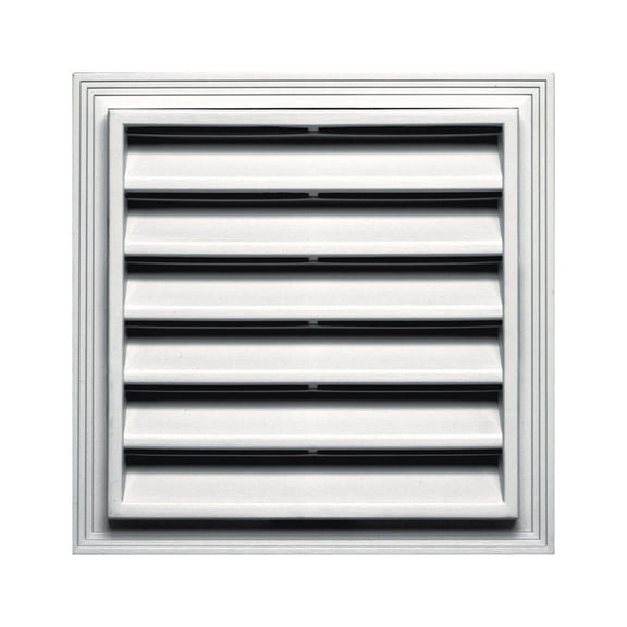 Builders Edge 12 in. W X 12 in. L Wood Grain White Plastic Wall Vent