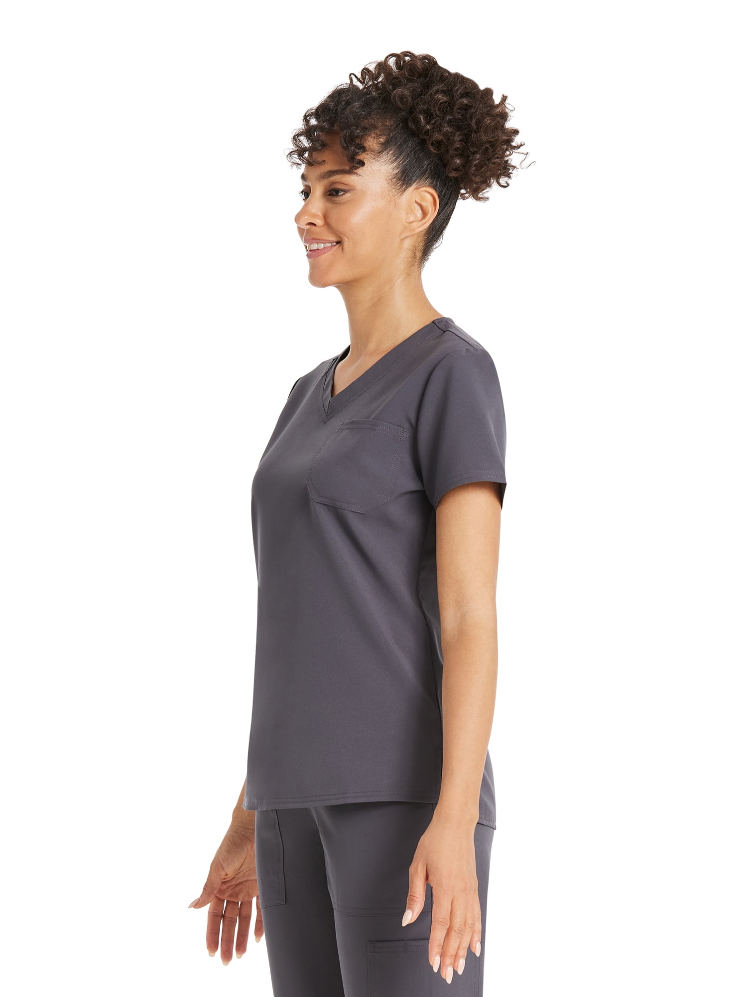 Scrubstar Women's Core Essentials Stretch V-Neck Scrub Top, Sizes XS-3XL