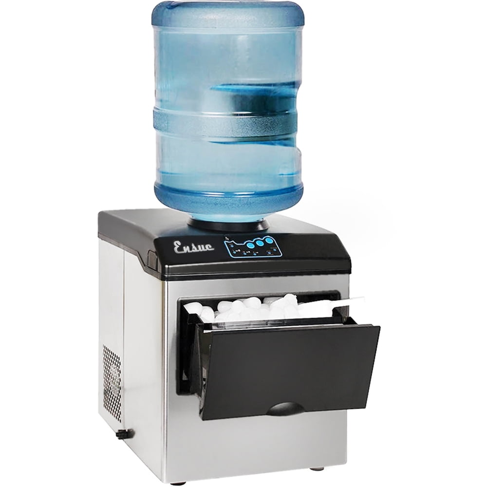 Ensue Portable countertop stainless steel ice maker, with water cooler dispenser
