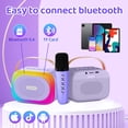 thumbnail image 4 of Máquina de karaoke RelaxPad Mini portátil para niños con 2 micrófonos, 4 of 6