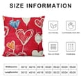 thumbnail image 5 of SHANXI  Valentines Day Pillow Cover White Hearts Love Decorations Holiday Farmhouse Decorative Pillow Case Decor for Sofa Couch 24x24in, 5 of 5