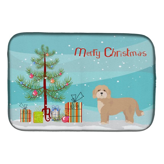 Cavachon Christmas Tree Dish Drying Mat
