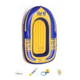 thumbnail image 1 of 1-People PVC Inflatable Boat Water Sports Dinghy Fishing Rowing Raft Outdoor River Lake Kayak with 2 Paddle Oars, 1 of 8