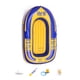 thumbnail image 1 of Bote inflable de PVC para 1 persona bote de pesca para deportes acuáticos balsa de remos, 1 of 8