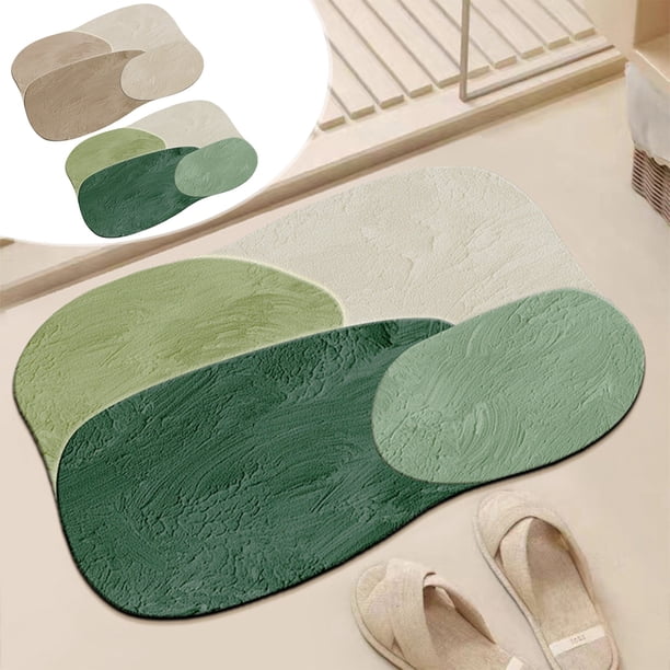 mfyjkho Alfombra de baño antideslizante de PVC con diseño de guijarros, 40 x 100 cm de largo, para piscina, baño o entrada de inodoro, secado rápido, fácil de limpiar, 1 juego