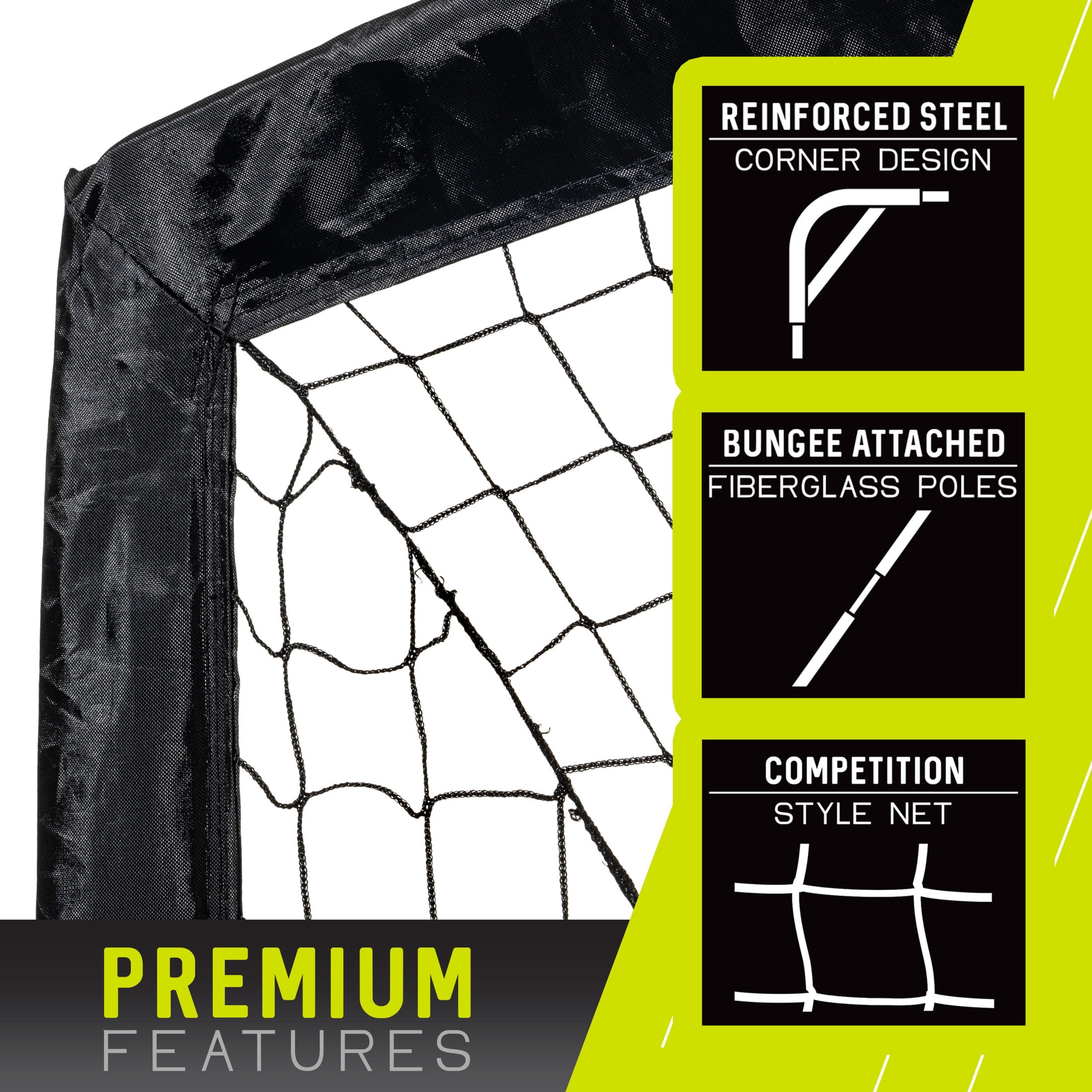 Franklin Sports Blackhawk Soccer Goal - Pop up Nets - Foldable - 6.5' x 3.5' Portable Net - Black