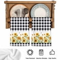 thumbnail image 5 of Sunflower Kitchen Towels Set of 3, Black White Buffalo Plaid Check Country Bee Absorbent Dish Towels for Kitchen, Microfiber Hand Towel, Quick Drying Tea Towel for Cleaning Decorative Dishcloths, 5 of 7