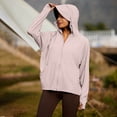 thumbnail image 2 of SYMOID Womens UPF 50+ Sun Protection Hoodie Jacket Lightweight Full Zip Long Sleeve with Thumbholes Pink,Size XL, 2 of 9