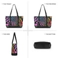 thumbnail image 6 of FORMRS Canvas Laptop Tote Bag for Women with 15.6" Computer Compartments Shoulder Handbag, Pink Wavy Plaid, 6 of 7