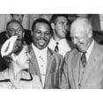 thumbnail image 2 of President Eisenhower Laughs With Champion Golfer Barbara Romack And Boxer Archie Moore. July 12 History, 2 of 2