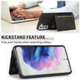 thumbnail image 4 of Allytech Case for Samsung S21 5G 6.2" 2021, Galaxy S21 Case with Card Holder Slots, Durable PU Leather Magnetic Snap Shock-Absorbing Wallet Case with Stand for Samsung Galaxy S21 2021, Black, 4 of 6