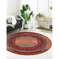 thumbnail image 5 of Rugs.com Hyacinth Collection Rug – 8 Ft Round Orange Medium Rug Perfect For Kitchens, Dining Rooms, 5 of 9