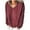 Wine, variant on CQONEPT Sherpa Fleece Pullover Tops for Womens Plus Size Thick Thermal Long Sleeve Shirts V Neck Soft Fall Winter Lounge Navy 5XL