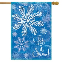 Briarwood Lane Glistening Snowflakes Winter House Flag