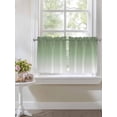 thumbnail image 3 of Half Window Curtain 36 Inches Long, Sage Green Window Treatment Curtain Drapes, Farmhouse Sage Green Ombre Small Tier Curtains for Bathroom Over Sink, 27.5"x36", 2 Panels, 3 of 7