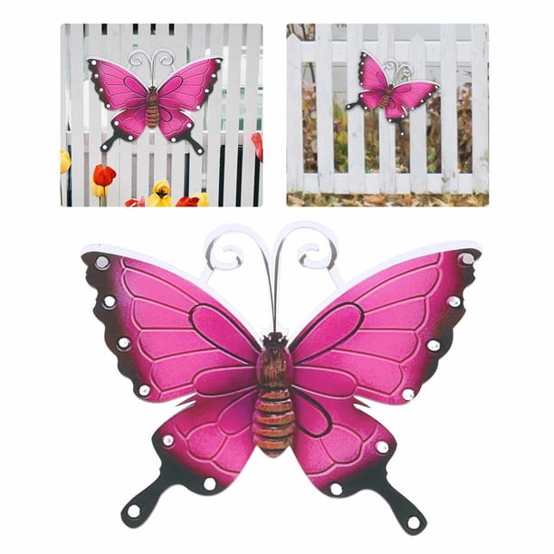 Billuyoard Adorno de pared de mariposa acrílica, escultura de pared de mariposa, decoración de pared de jardín vívida, de césped de mariposa, Jardín y Patio Numero 3 Billuyoard HA027072-03