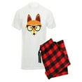 thumbnail image 1 of CafePress - Cute Hipster Fox With Glasses Pajamas - Men's Light Pajamas, 1 of 1